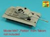 Aber 35L-284 90mm M-36 z cylindrycznym hamulcem do amerykańskiego czołgu M47 Patton bez pokrowca na jarzmo Takom/Italeri  1/35